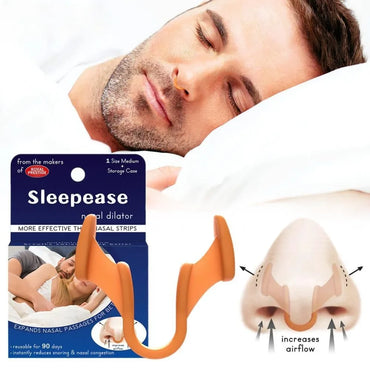 Silicone Nasal Dilator Nose Clip Anti-Snoring Breathing Aid for Sleep & Rhinitis - 1pc