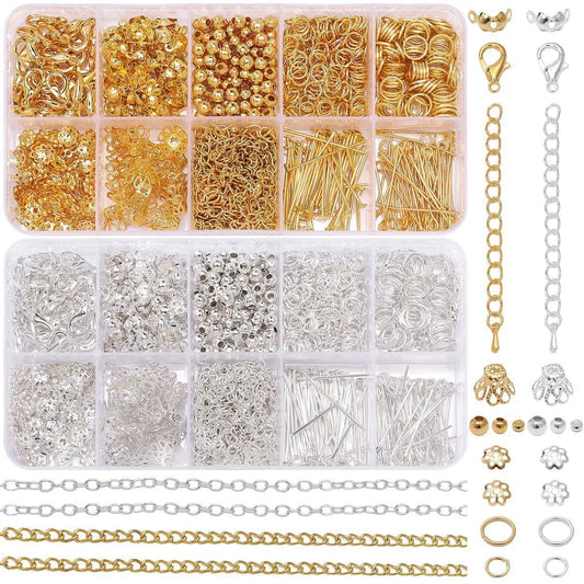 1 Set Jewelry Making Starter Kit – DIY Earrings, Necklaces & Findings for Beginners and Adults