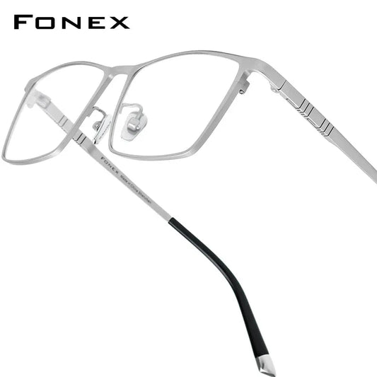 FONEX Titanium Square Glasses – Ultralight Men’s High-End Eyewear