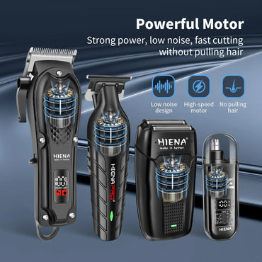Rechargeable Cordless Electric Hair Clippers & Beard Trimmer Kit for Men – Professional Hair and Body Groomer