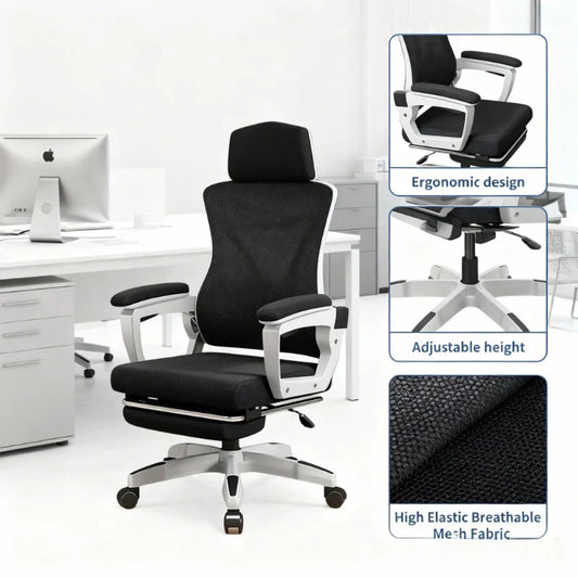 Student Study Chair Office Computer Desk SNU Lumbar Support Mesh Rolling Chair Executive Ergonomic Chair Furgle Office Furniture