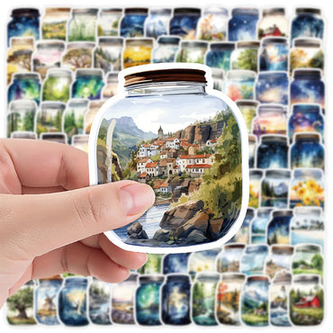 10/30/50/100pcs Cute INS Style Bottle World Cartoon Stickers Decals Laptop Scrapbook Phone Planner Aesthetic Sticker Kids Toys