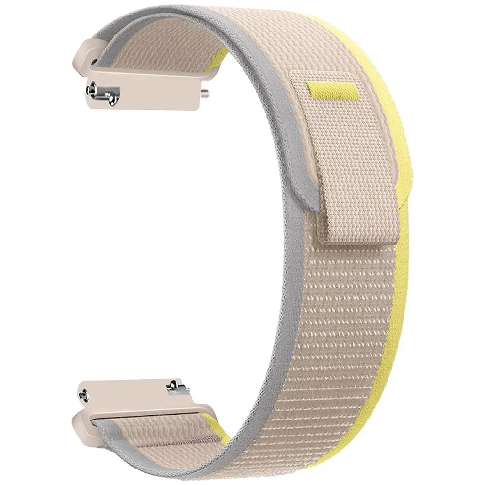 Universal Nylon Sport Loop Watch Band – 20mm & 22mm Replacement for 40mm/44mm Smartwatches (Classic & Active Styles)