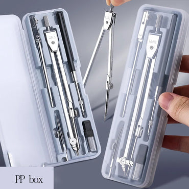 Metal Drawing Compass Set for Students — Exam-Grade Precision, Replacement Leads, 2/4/5-Piece Sets