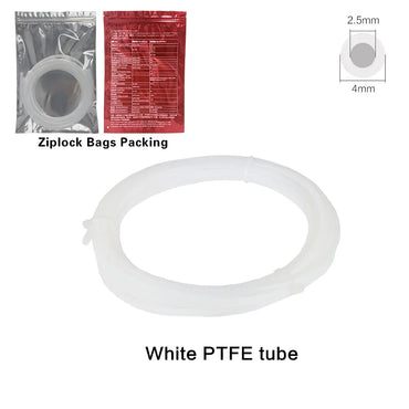 PTFE Bowden Tube for 1.75mm Filament – 2.5mm ID x 4mm OD (0.098 in x 0.157 in) Extruder Feed Tube for Mini 3D Printers