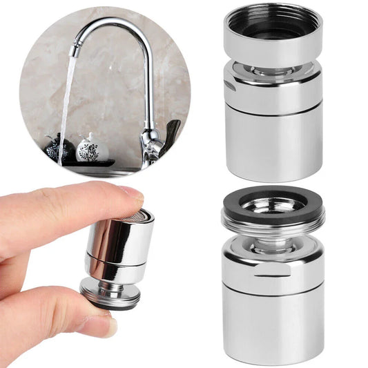 360° Swivel Faucet Aerator – Splash-Proof Water-Saving Tap Nozzle for Kitchen & Bathroom, Fits 22mm (0.87 in) Female & 24mm (0.94 in) Male