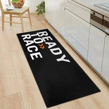 Ready To Race Motorcycle Carpet Garage Mat Racing Motorcycle Display Mat Cool Moto Display Hallway Anti-slip Home Decoration