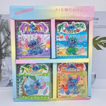 Stitch Cartoon Spiral Notebook - Cute Coil Diary for School, Office & Kids Holiday Gift