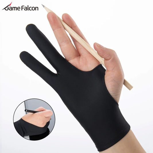 2-Finger Drawing Glove for Touchscreen Tablets & Phones – Anti-Sweat Anti-Fouling Stylus Glove for Digital Artists