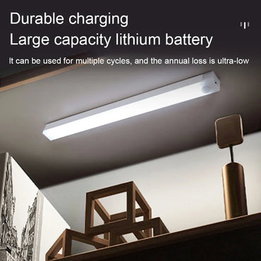 LED Motion Sensor Night Light 19.7 in (50 cm) – USB-C Rechargeable Wireless Cabinet, Wardrobe & Staircase Backlight