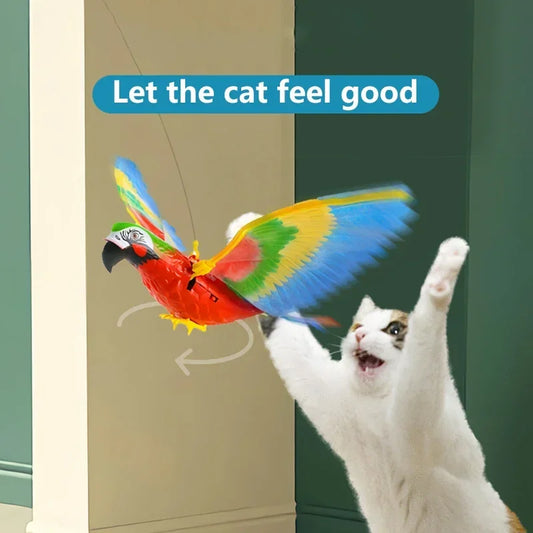 Interactive Flying Bird Cat Toy: Electric Hanging Eagle Teaser with Scratch Rope