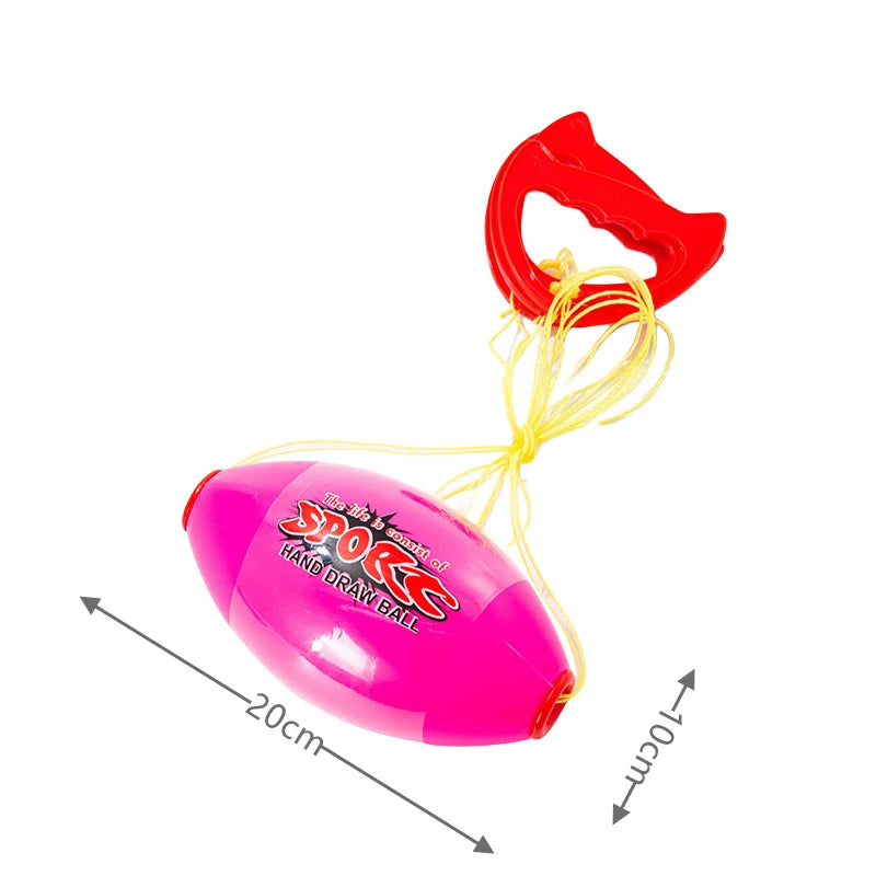Hand-Pulled Shuttle Ball Toy – Elastic Pull Ball for Kids, Arm Strength Training & Outdoor Games, 20×10 cm (7.9×3.9 in)