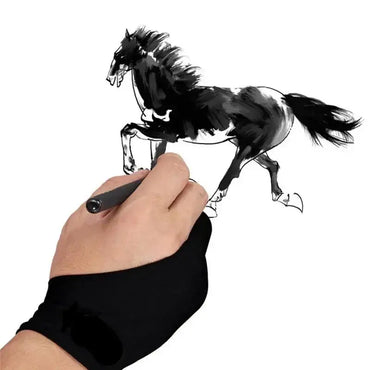 Two-Finger Anti-Touch Drawing Glove — Smudge Guard for Graphics Tablets & Digital Art