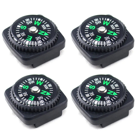 Mini Button Compass for Watch Strap – Portable Survival Navigation for Hiking & Camping (5 or 10-Pack)