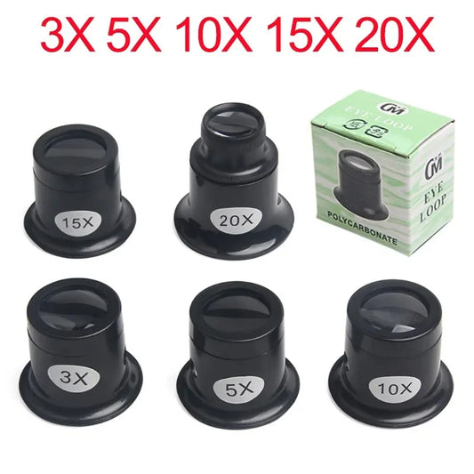 Jeweler's Loupe Magnifier Handheld Watchmaker Monocular 3x 5x 10x 15x 20x