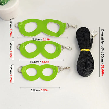 4-Pack Small Pet Harness and Leash Set - Escape-Proof Adjustable Collar for Hamsters, Sugar Gliders, Squirrels