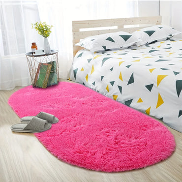 VIKAMA Grey Dense Silk Carpet Winter Warm Carpet Bedroom Bedside Rugs Living Room Sofa Carpet Long Hair Soft Floor Mat Home Dec