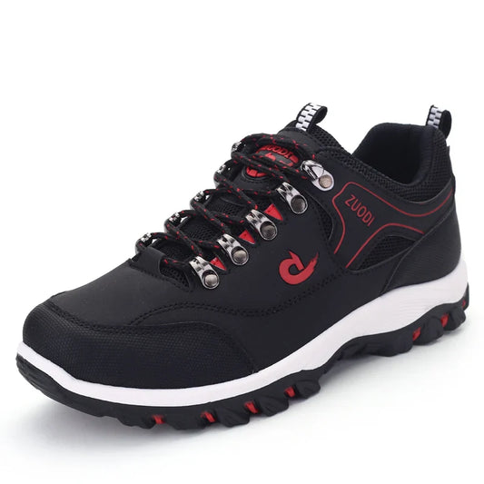 Men's Casual Leather Sneakers – Lightweight Walking & Tennis Shoes with EVA Sole