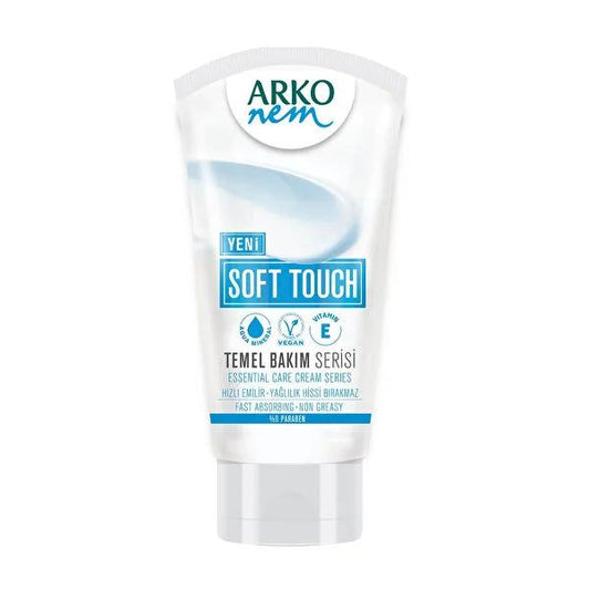 Arko Nem Cream Soft Touch Moisturizing Cream - Vegan, Paraben-Free, Quick Absorption - 2.03 fl oz