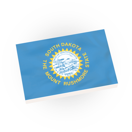 South Dakota State Flag - Custom Printed - Made Using LEGO® Parts
