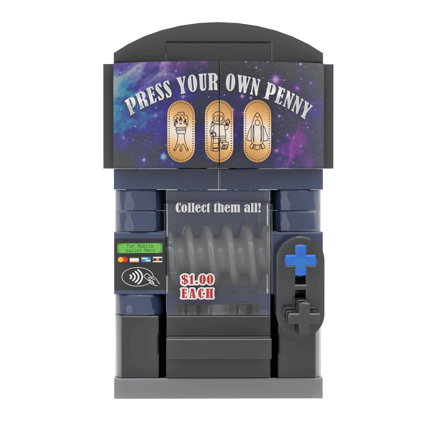 Penny Press - Space Themed - Custom Printed Set - Made Using LEGO® Parts