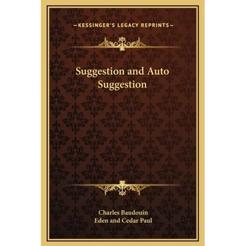 Suggestion and Auto Suggestion - Hardcover