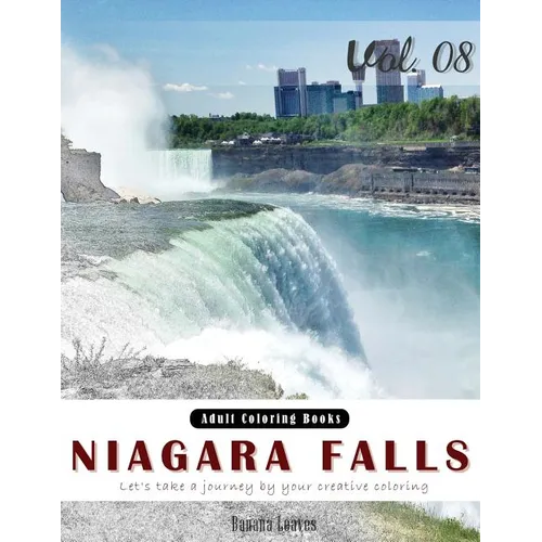 Niagara Falls: Landscapes Grey Scale Photo Adult Coloring Book, Mind Relaxation Stress Relief Coloring Book Vol8.: Series of coloring - Paperback
