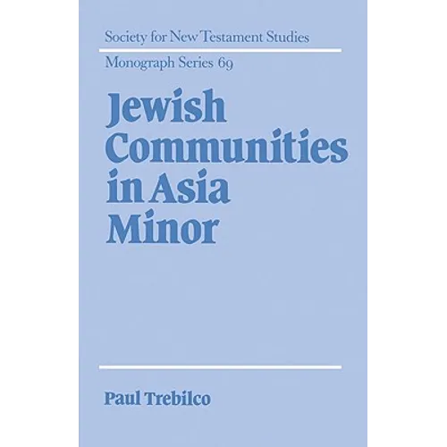 Jewish Communities in Asia Minor - Paperback