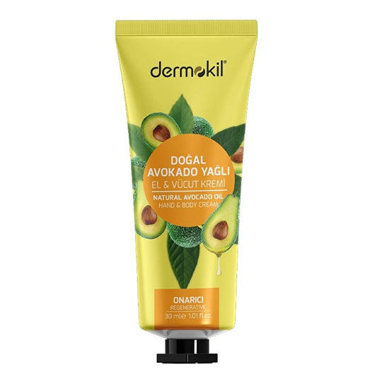 Dermokil Natural Avocado Oil Hand Cream 30ml - Moisturizing & Nourishing for Dry Hands