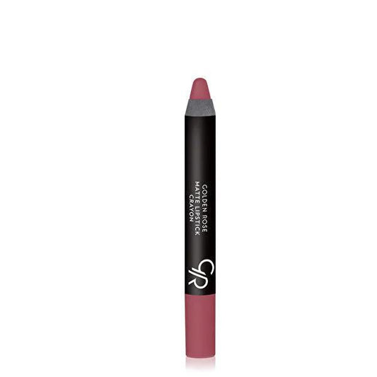 Golden Rose Matte Lipstick Crayon - Moisturizing, Dermatologically Tested, Easy Application
