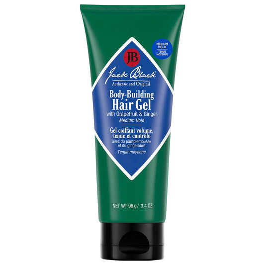 Jack Black Body-Building Hair Gel - Alcohol-Free, Nourishing Hair Styling Product with Medium Hold