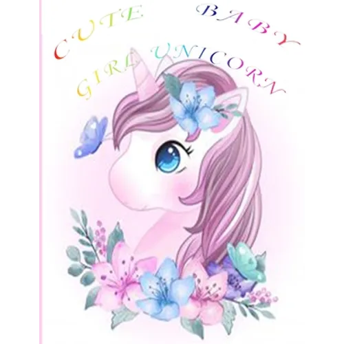 cute girl unicorn: girly drawings style - Paperback