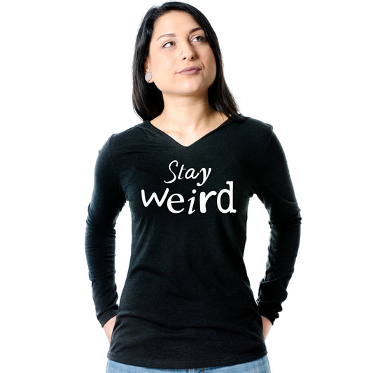 Stay Weird Tapered Long Sleeve Hoodie