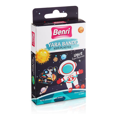 Benri Space Band-Aid 15 pcs - Colorful & Fun Designs for Kids and Adults | 15 Count