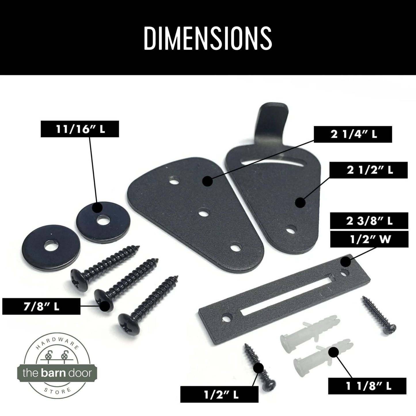 Teardrop Barn Door Lock | Black