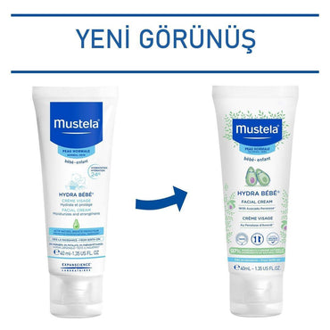 Mustela Hydra Bebe Baby Face Cream: Organic Avocado, Gentle Newborn Moisturizer for Sensitive Skin | Daily Hydration & Protection