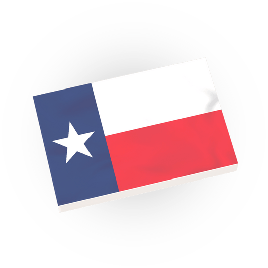 Texas State Flag - Custom Printed - Made Using a LEGO® Tile