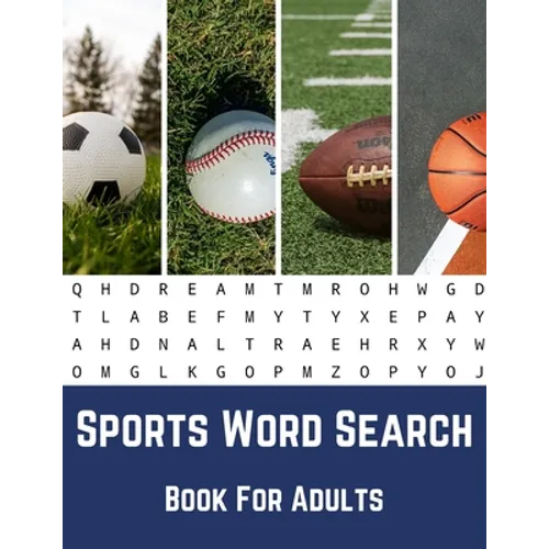 Sports Word Search Book For Adults: Large Print Puzzle Book Gift With Solutions - Paperback