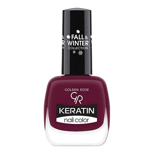 Golden Rose Keratin Nail Polish - Long Lasting Vibrant Color for Fall & Winter - Shade 218