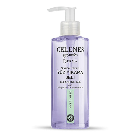 Celenes Derma Acne-Fighting Face Wash Gel with Salicylic Acid & Niacinamide - 8.45 fl oz