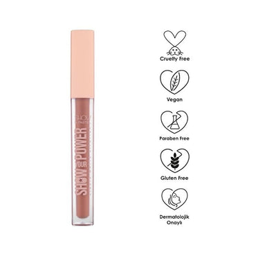 Show by Pastel Show Your Power Liquid Matte Lipstick 609 - Long Lasting Vegan Matte Lipstick for Bold Lips