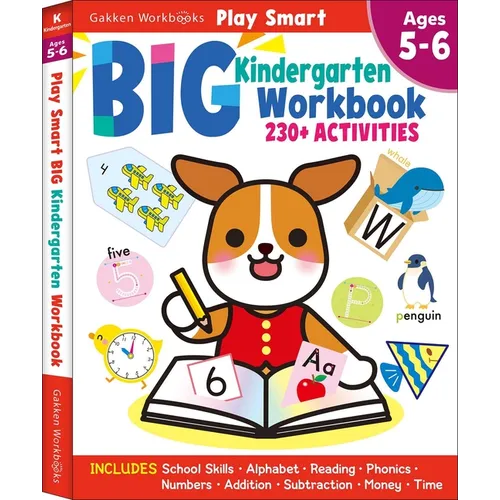Play Smart Big Kindergarten Workbook: 240pages, Ages 5 to 6 - Paperback