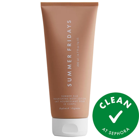 Summer Fridays Summer Silk Nourishing Body Lotion - Vegan, Natural Moisturizer for Dry Skin, Cruelty-Free Beauty