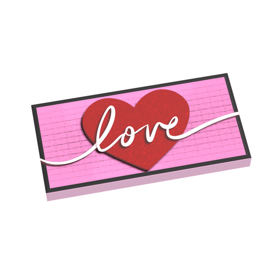 "Love" Door Mat - Custom Printed - 2x4 Tile Made using LEGO® Parts