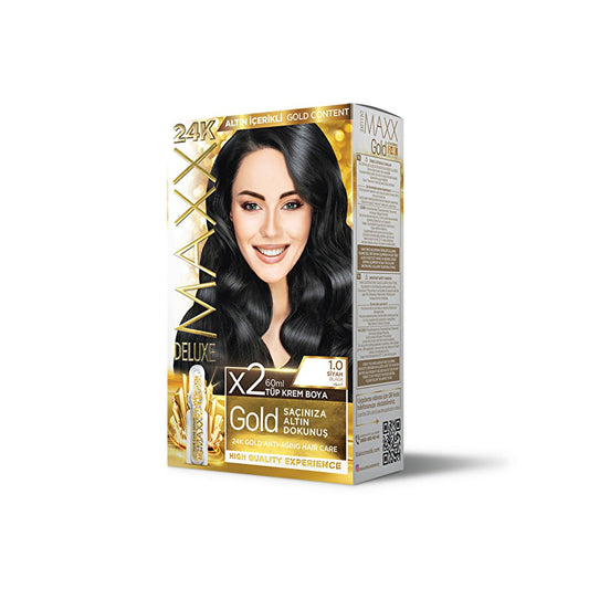 Maxx Deluxe Golden Beauty 24K Hair Dye - Nourishing, Golden Shine, Long-Lasting Color