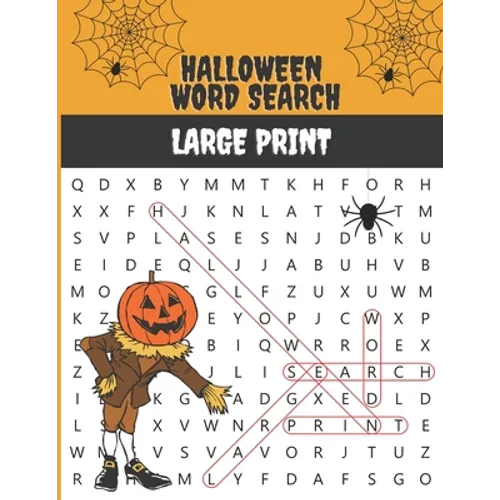 Halloween Word Search Large Print: Puzzle Book For Adults with Big Letters - Paperback