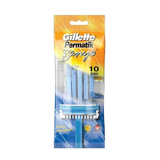 Permatik Disposable Shaving Razor for Bathroom Use - Pack of 10