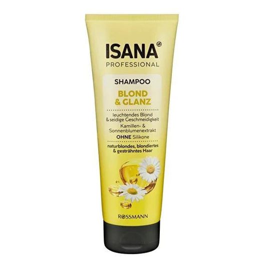 Isana Professional Blonde Hair Shampoo - Vegan, Silicone-Free, UV Protection for Vibrant Color | 250ml