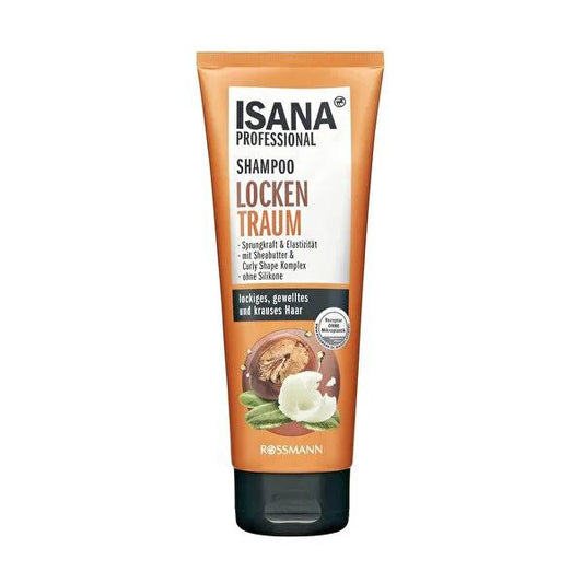 Isana Professional Curly Hair Shampoo - Silicone-Free, Rock Crystal Extract & Pro-Vitamin B5 - 8.45 fl oz