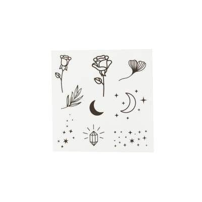 Nascita Rose & Stars Temporary Tattoos: Easy-to-Apply Body Gems for Festival Makeup, Face Jewels, & Trendy Adhesive Rhinestones